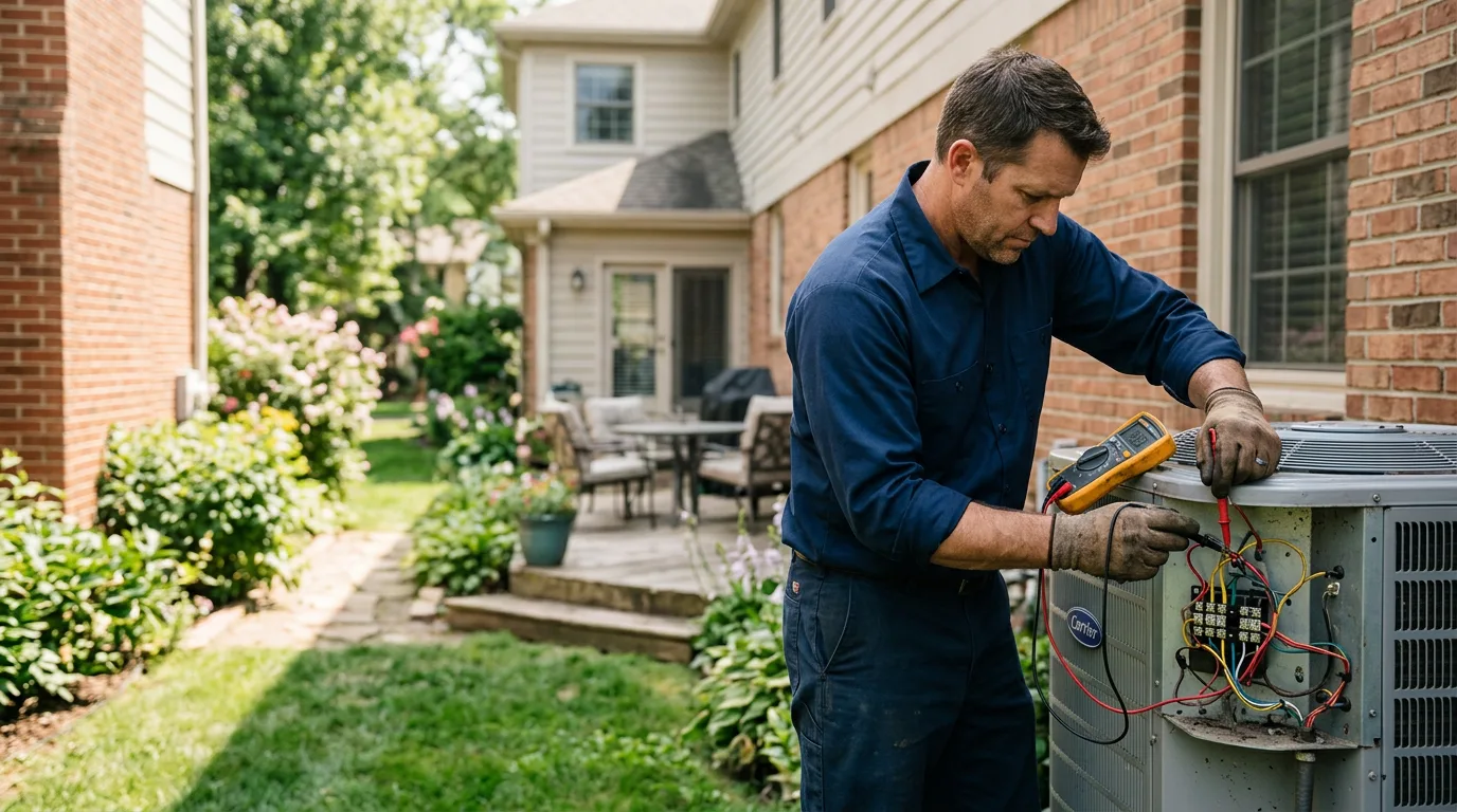 HVAC technician working near Harmony, PA